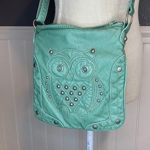 Maurice’s Owl Teal Purse
